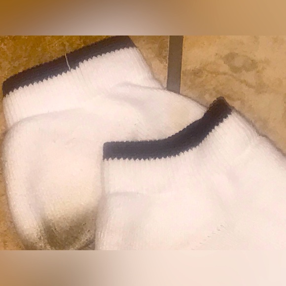 Used socks ankle socks White and Black stripe worn socks white socks got dirty - Picture 1 of 17